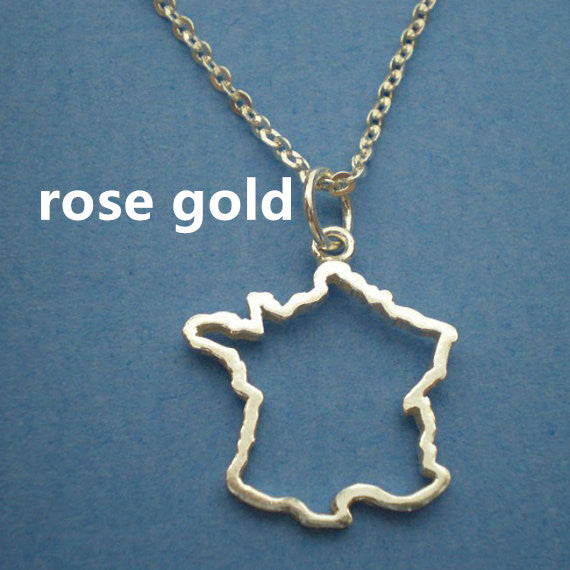 Country Map European Hometown Necklace - WOMONA.COM