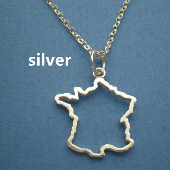 Country Map European Hometown Necklace - WOMONA.COM