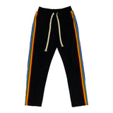 Side Rainbow Zipper Casual Pants Fall Feeling Split Straight Men - WOMONA.COM