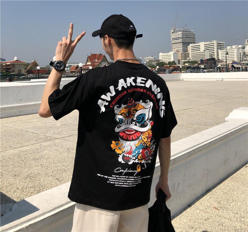 Short Sleeve T-shirt Men''s Fashion Student - WOMONA.COM