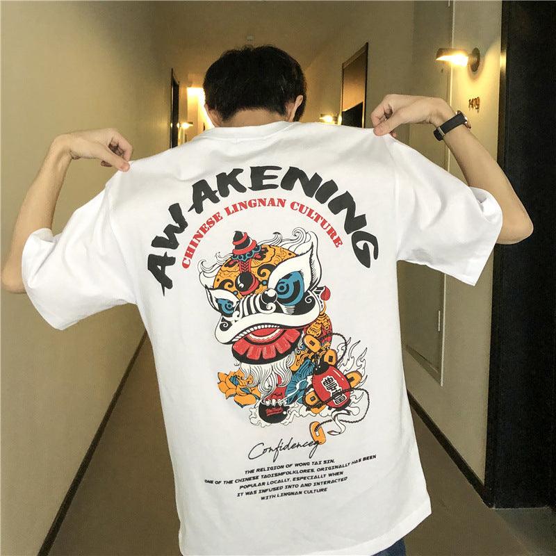 Short Sleeve T-shirt Men''s Fashion Student - WOMONA.COM