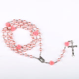 Cross Long Necklace 9-Character Needle Bead Jesus Necklace - WOMONA.COM