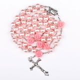 Cross Long Necklace 9-Character Needle Bead Jesus Necklace - WOMONA.COM