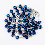 Cross Long Necklace 9-Character Needle Bead Jesus Necklace - WOMONA.COM