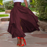 Women Skirts Summer Vintage Zipper Long Maxi Skirts - WOMONA.COM