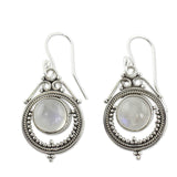 Retro Moon Moonlight Gemstone Ladies Earrings - WOMONA.COM