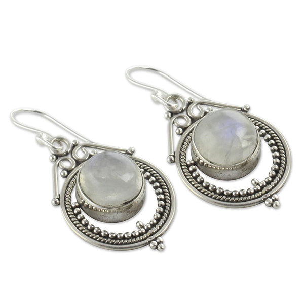 Retro Moon Moonlight Gemstone Ladies Earrings - WOMONA.COM