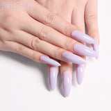 Positive Rred Long Pointed Oval False Nails - WOMONA.COM