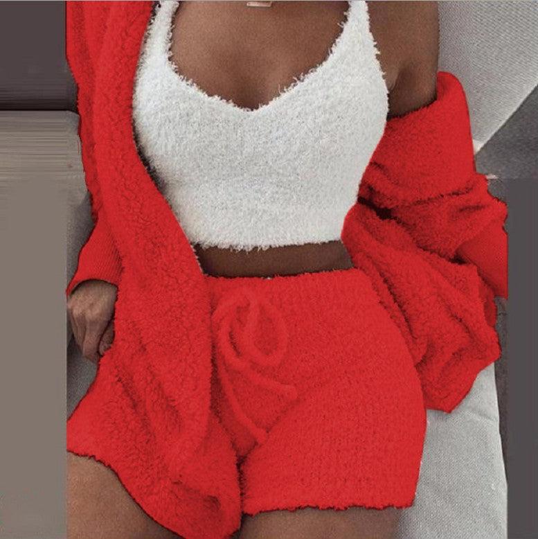 Winter Sexy Women Home Wear Suit Casual Pajamas Set - WOMONA.COM
