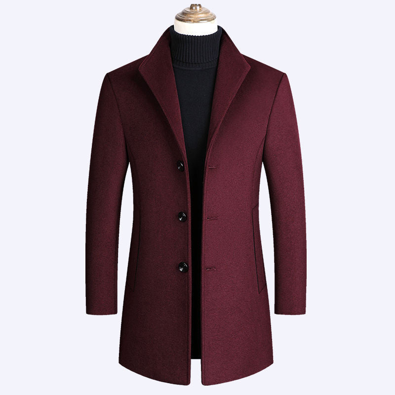 Business Casual Plus Cotton Wool Coat Men's - WOMONA.COM