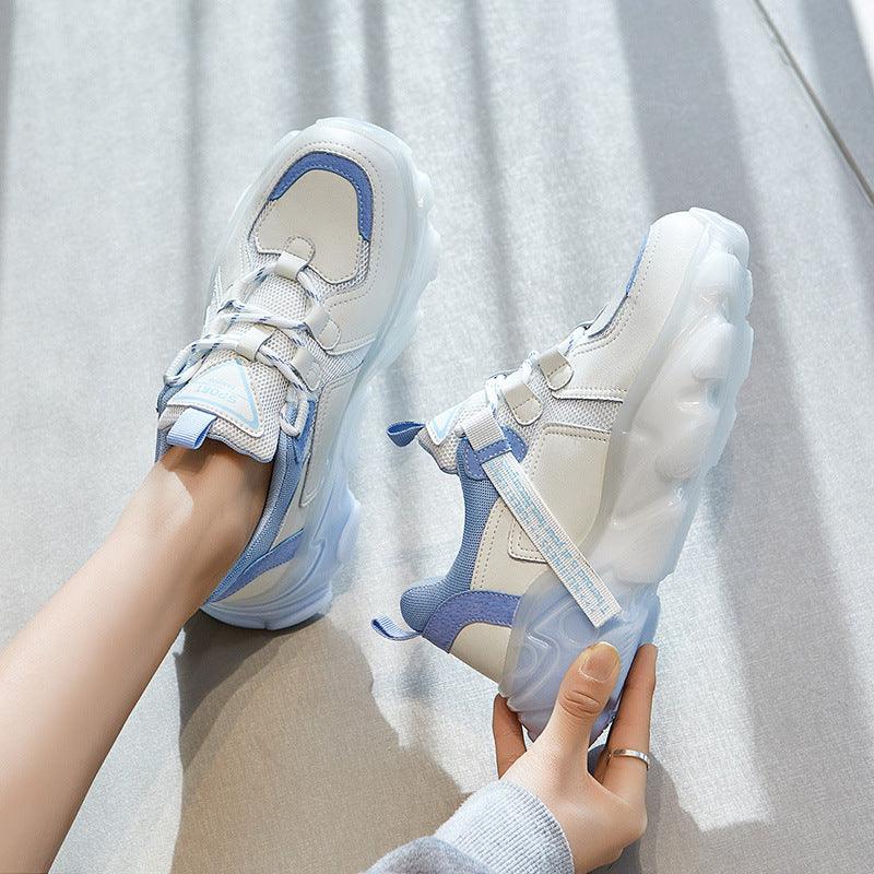 Fashion Retro Tpu Sole Round Head Trendy Casual Sneakers - WOMONA.COM