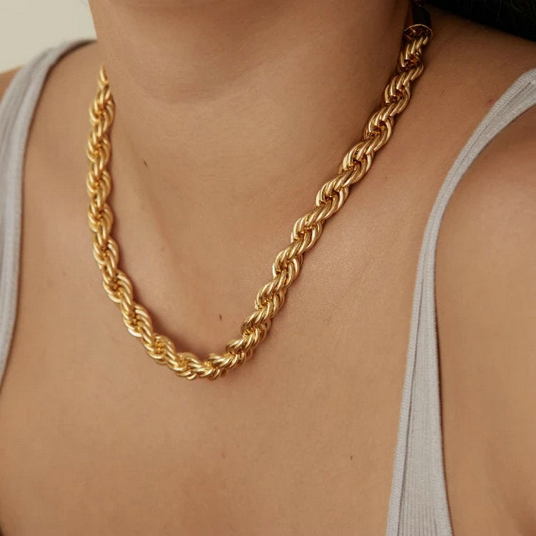 Romeo Twisted Rope Chain Necklace - WOMONA.COM