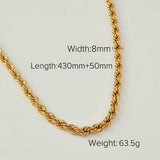 Romeo Twisted Rope Chain Necklace - WOMONA.COM