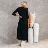 Loose Long Cardigan Five Solid Color Cotton Sweaters - WOMONA.COM