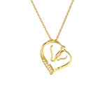 Zircon Classic Love Heart Pendant Necklace - WOMONA.COM