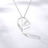 Zircon Classic Love Heart Pendant Necklace - WOMONA.COM