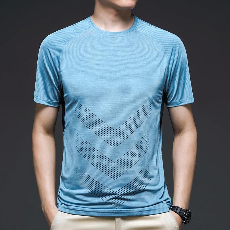 Elastic Quick Drying Fitness Field Basketball Training T-Shirt - WOMONA.COM