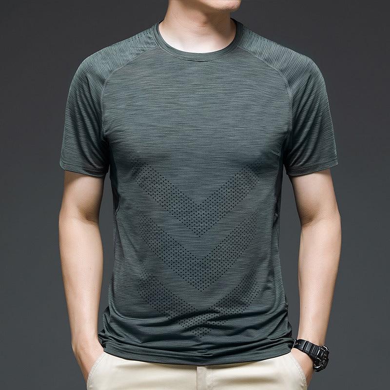 Elastic Quick Drying Fitness Field Basketball Training T-Shirt - WOMONA.COM