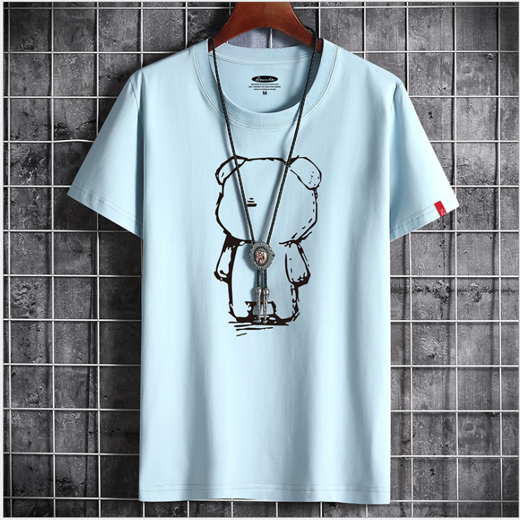 Mens Casual Bear Anime T Shirt - WOMONA.COM