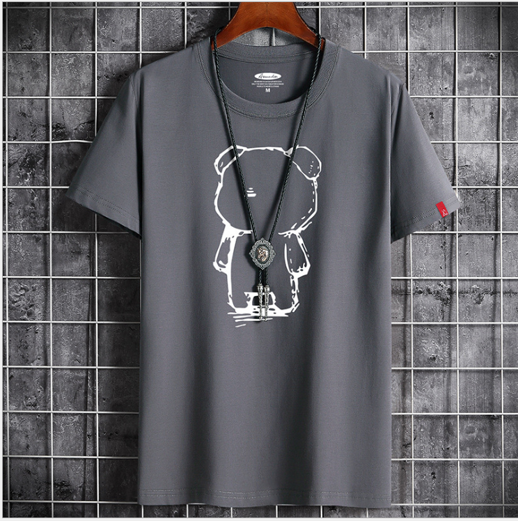 Mens Casual Bear Anime T Shirt - WOMONA.COM