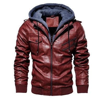 Winter Fashion Motorcycle Leather Jacket Men - WOMONA.COM
