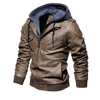 Winter Fashion Motorcycle Leather Jacket Men - WOMONA.COM