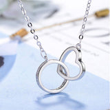 Necklace Two Ring Fashion Diamond Necklace - WOMONA.COM