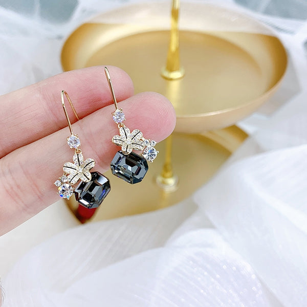 Dangler S925 Silver Needle Earings Women - WOMONA.COM