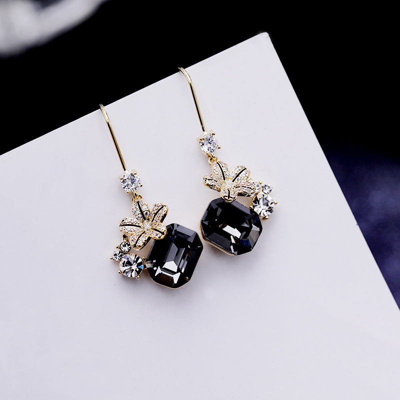 Dangler S925 Silver Needle Earings Women - WOMONA.COM