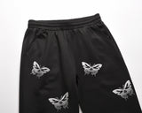 Reflective Butterfly Print Trousers Ins Casual Men And Women - WOMONA.COM