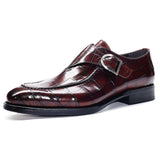 ClassicPattern Business Flat Shoes Men Designer Formal Dress - WOMONA.COM