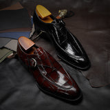 ClassicPattern Business Flat Shoes Men Designer Formal Dress - WOMONA.COM