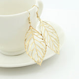 Series Metal Leaf Earrings - WOMONA.COM