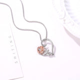 Love Rose Zircon Necklace Necklace Romance - WOMONA.COM