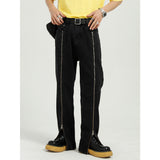 Korean Style Straight Zipper Design Jeans Men - WOMONA.COM