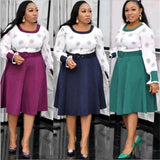 African Fashion Plus Size Long-sleeved Women Dress - WOMONA.COM