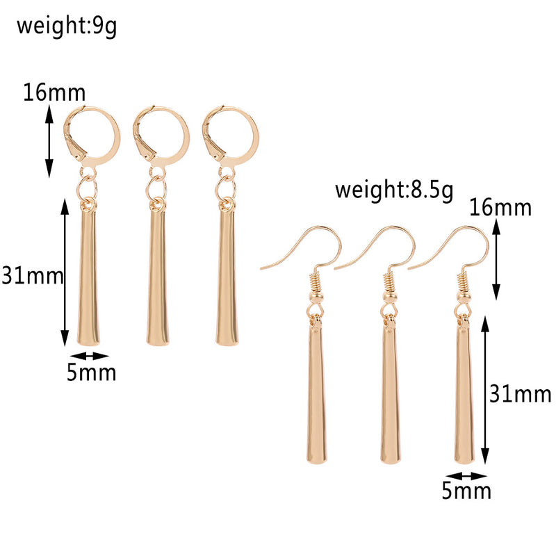 Long Drop Earrings Ear Clips - WOMONA.COM