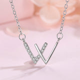 Letter W Necklace For Women - WOMONA.COM