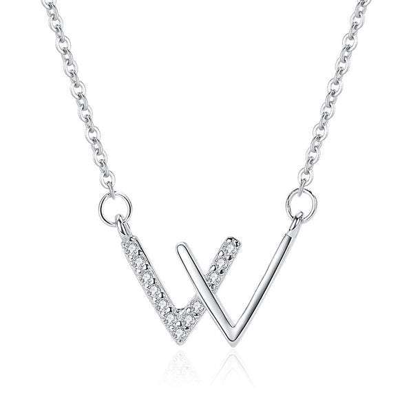 Letter W Necklace For Women