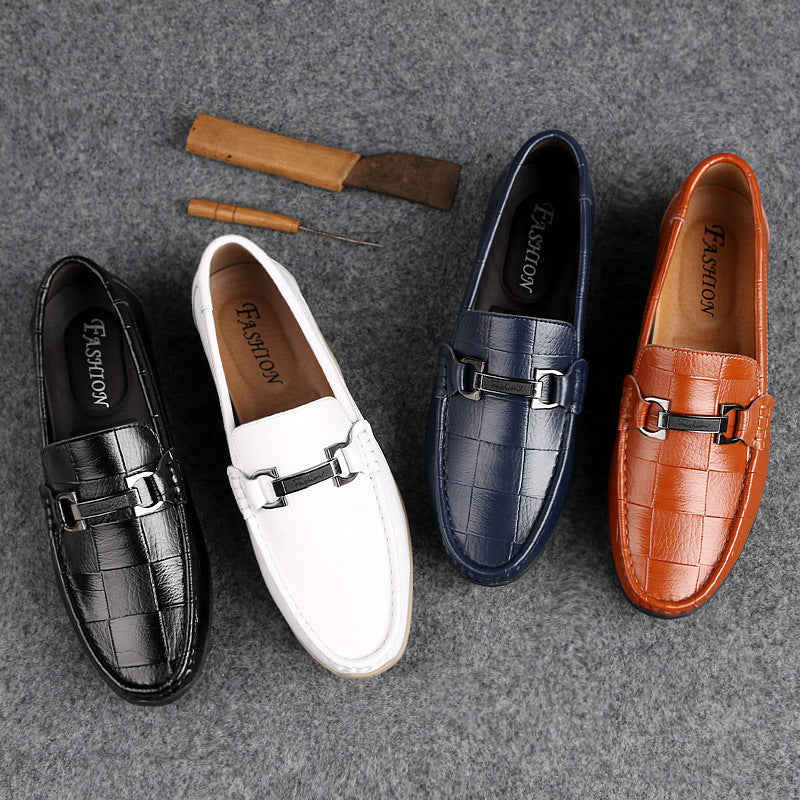 Newest Men Shoes Leather Genuine Casual Loafers Men - WOMONA.COM