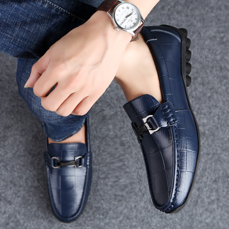 Newest Men Shoes Leather Genuine Casual Loafers Men - WOMONA.COM