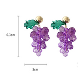 Grape earrings fruit - WOMONA.COM