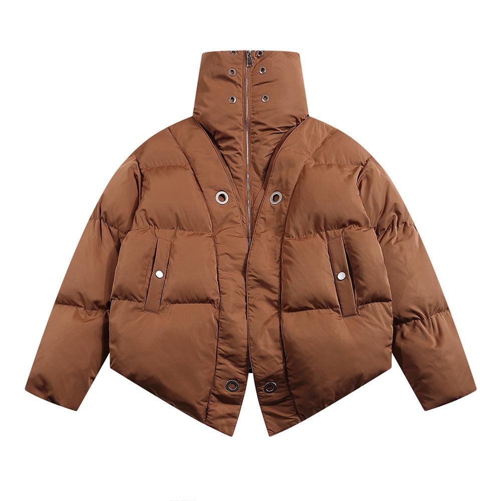 Fashion Brand Heavy Turtleneck Cotton Coat Jacket - WOMONA.COM