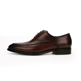 Leather Shoes For Men With Cowhide Head And Low Top - WOMONA.COM