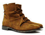 Pleated British Style Short Boots Men's