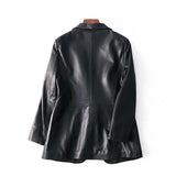 Slim Suit Collar Leather Little Jacket