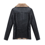 Short Fur Plus Velvet Warm Leather Jacket - WOMONA.COM