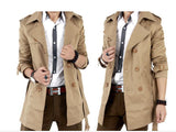 Mid-length men's trench coat - WOMONA.COM