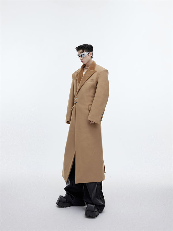 Men's Coat Design Feel Long Over The Knee Coat - WOMONA.COM