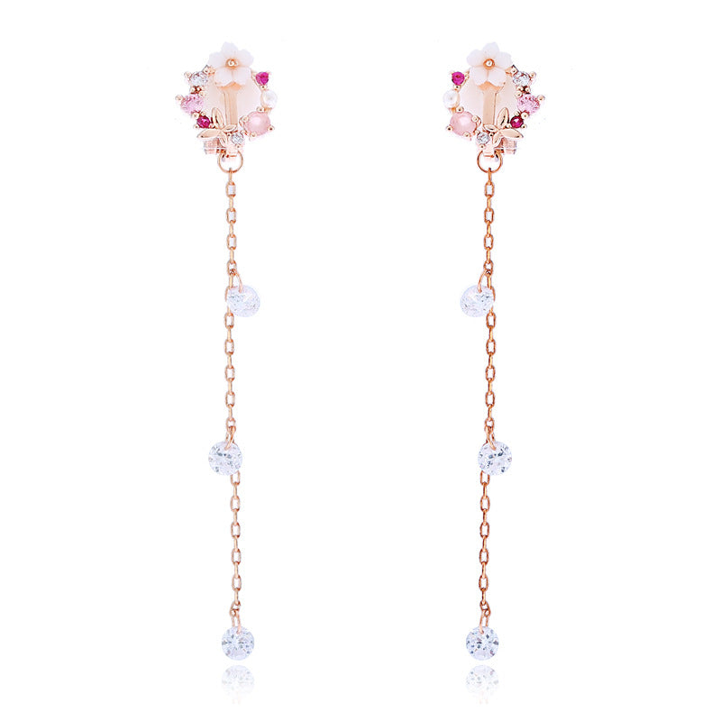 Bow Flower Earrings - WOMONA.COM